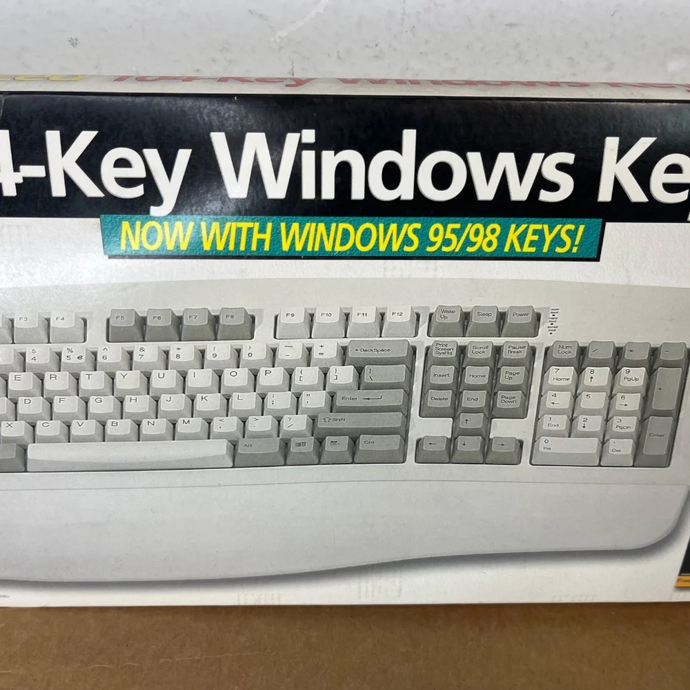 Vintage Digital Research Advanced 104-Key Windows Keyboard Scorpius 98A Plus NEW